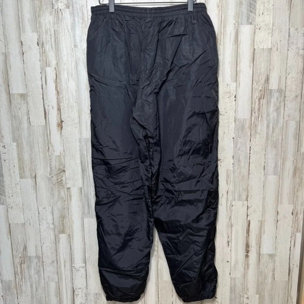 Vintage Y2k NIke Black‎ Track Pants Drill Ankle Zip Jogger Sweats Mens Large
